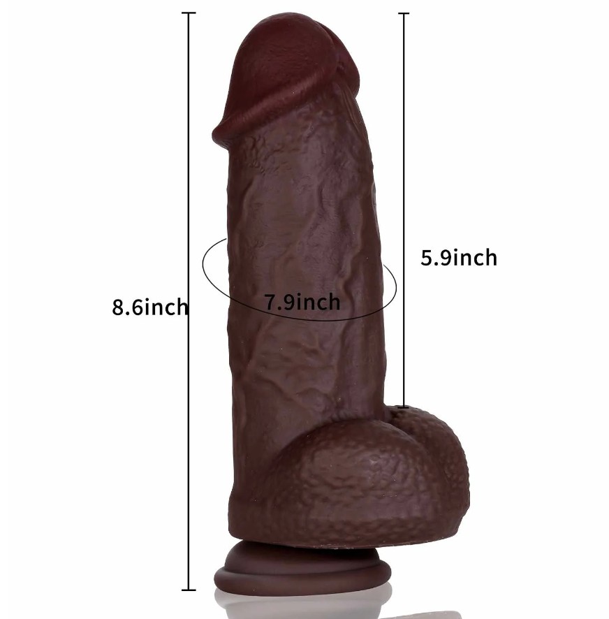 Length 8.6″ | Circumference 8″ | Diameter 2.5” Ultra Thick Dildo Silicone Most Realistic Dildo - Image 3