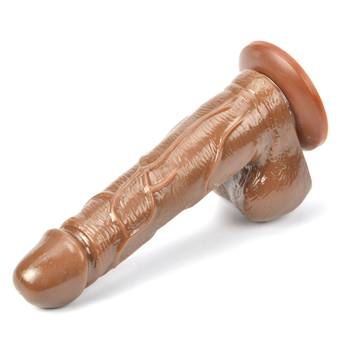 8 Inch Choco Brown Solid Realistic Penis Dildo | No Vibration - Image 3