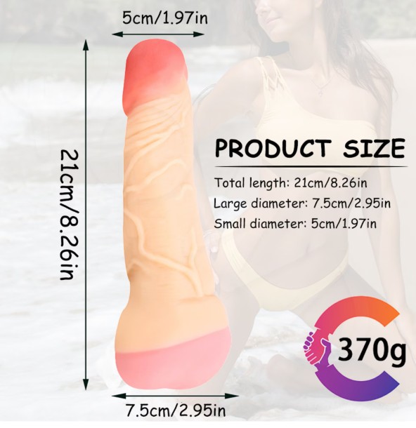 8.26 Inches Realistic Vagina 2 In 1 Pocket Pussy Dildo Sleeve For Men - Image 4