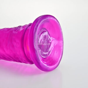 Size Queen 8 Inches Purple Transparent Jelly Dildo For Women