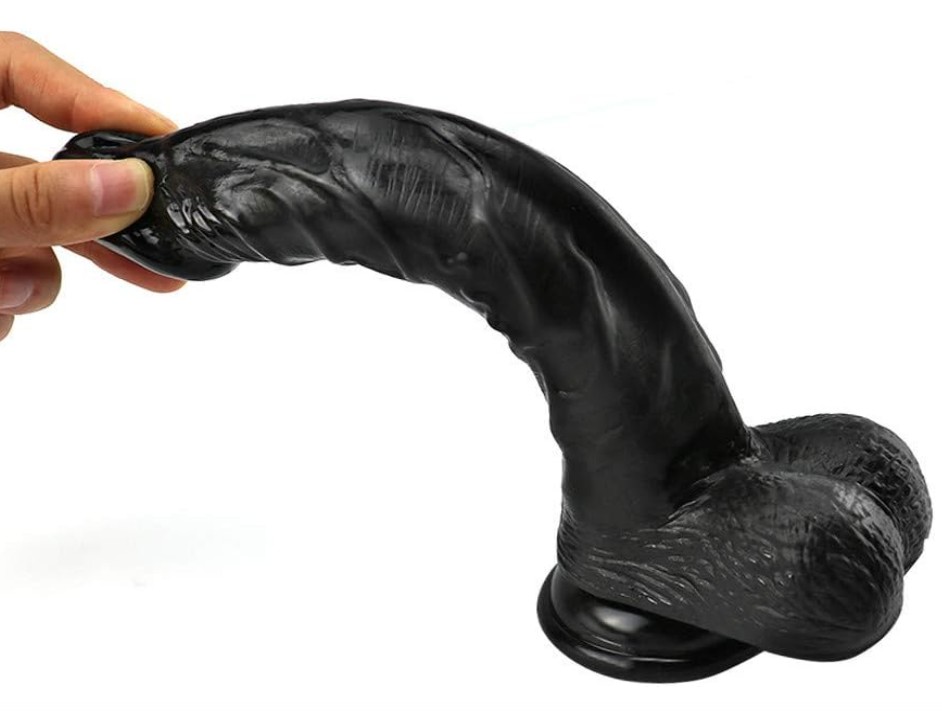 Realistic Skin American Whoppers 9 Inch Dildo in Black - Image 2