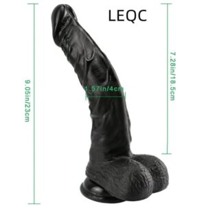 Realistic Skin American Whoppers 9 Inch Dildo in Black