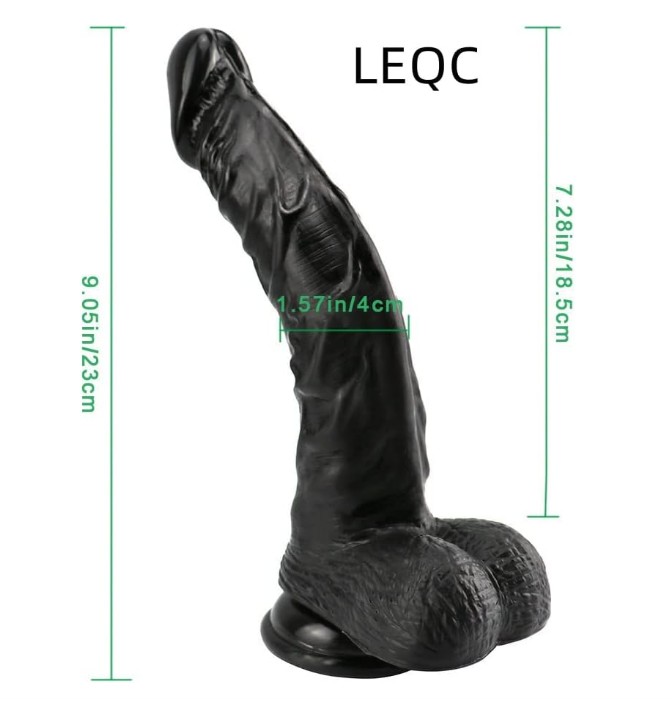 Realistic Skin American Whoppers 9 Inch Dildo in Black - Image 5