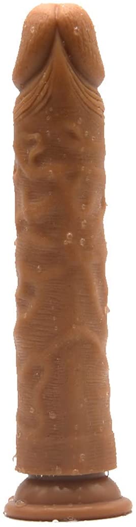 9.5 Inch Big FAAK Premium Liquid Silicone Dual Density Dildo | Choco Brown - Image 6