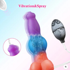 9.3 inches Remote Controlled Vibrating Squirting Dog Dildo Ejaculating Toy India