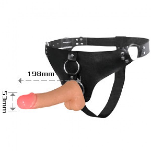 Adjustable Harness Strap On Dildo Realistic Strapon Solid - Image 4