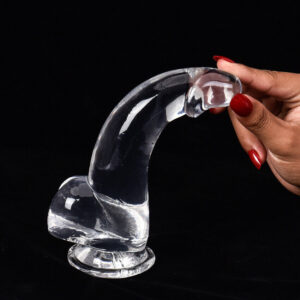 Realistic Crystal Cock Jelly Penis Dildo With Suction Cup For Women