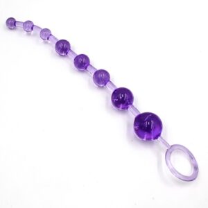 Pink Blue Purple Combo Anal Beads /1 set