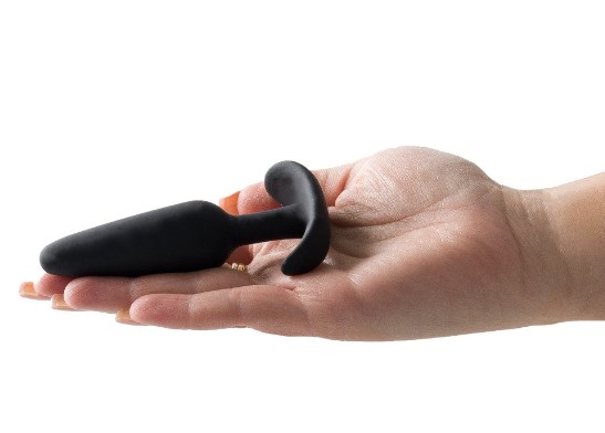 Black Silicone Slim Anchor Butt Plug -Medium