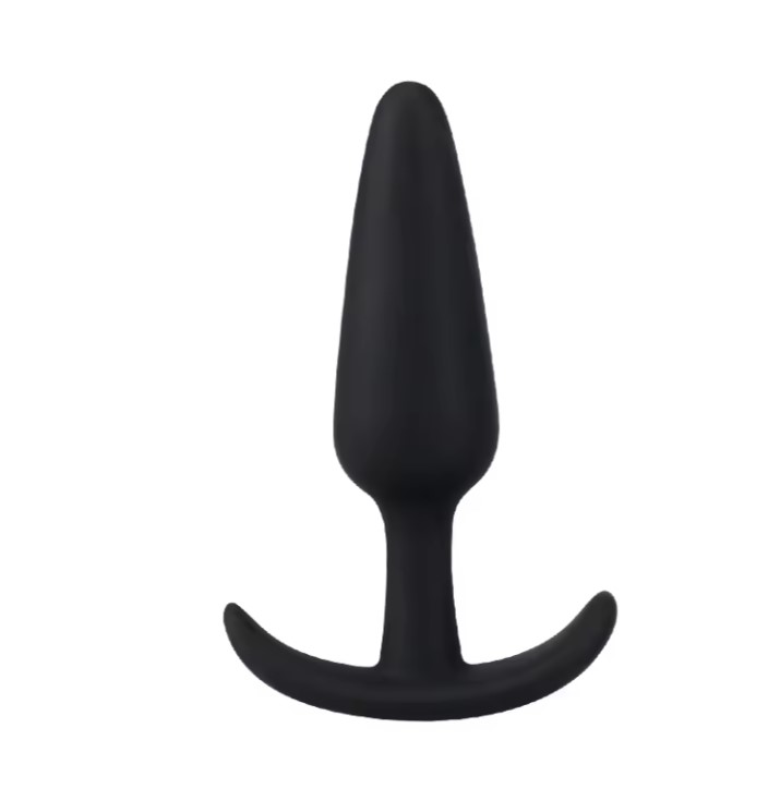 Advanced Users Premium Silicone Black Anal Butt plug-S