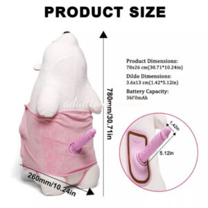 Discreet Dildo Polar Bear Pillow Remote Control Sex Machine For Women