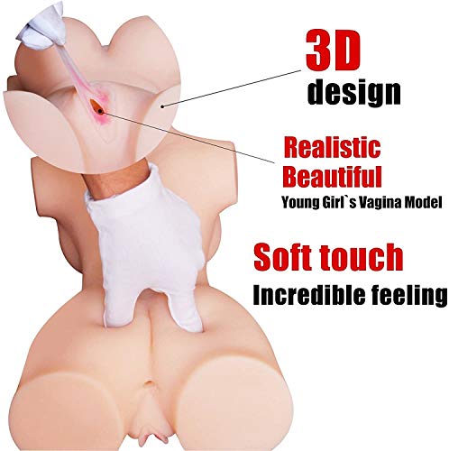 Big Size Half Body Sex Doll For Men 2 Entrances Breast with Pussy & Anal Solid Silicone Doll - Image 4