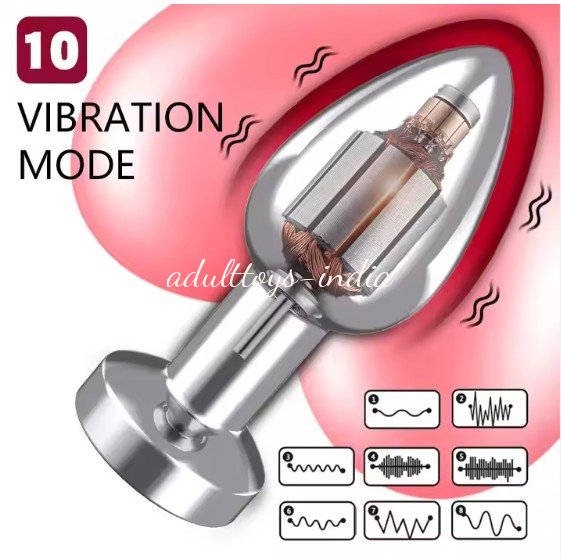 Premium Quality Vibrating metal anal plug charged by Wireless remote control - Image 3