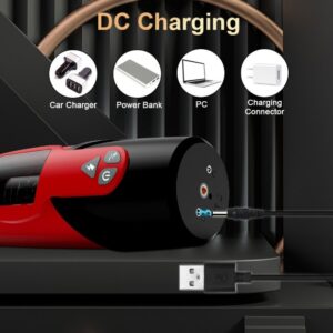 New Dark Knight Adjustable 3 Telescopic 7 Rotating Male Masturbator-Red