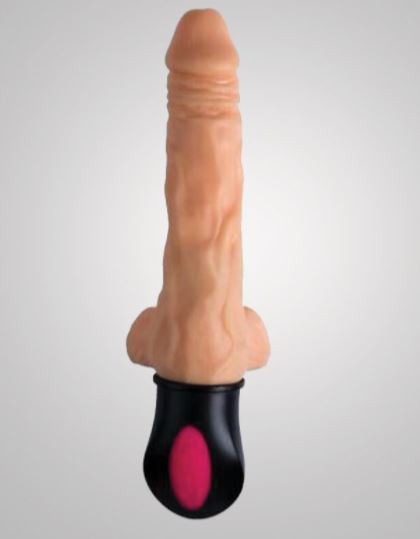 USB Vibrating Dildo Auto Heat Realistic Veined 12 Modes