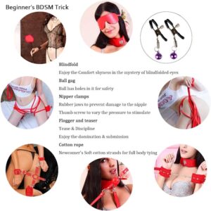 15 Pieces Combo Pack BDSM Bondage Set Red