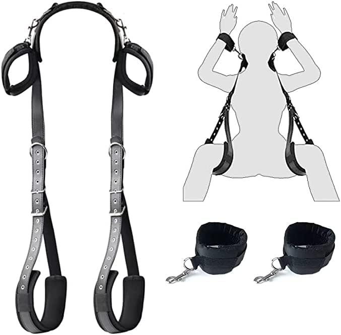 1st Grade Hand made Adjustable Comfortable Bed Sex Handcuffs Ankle Cuffs Set Sex Play