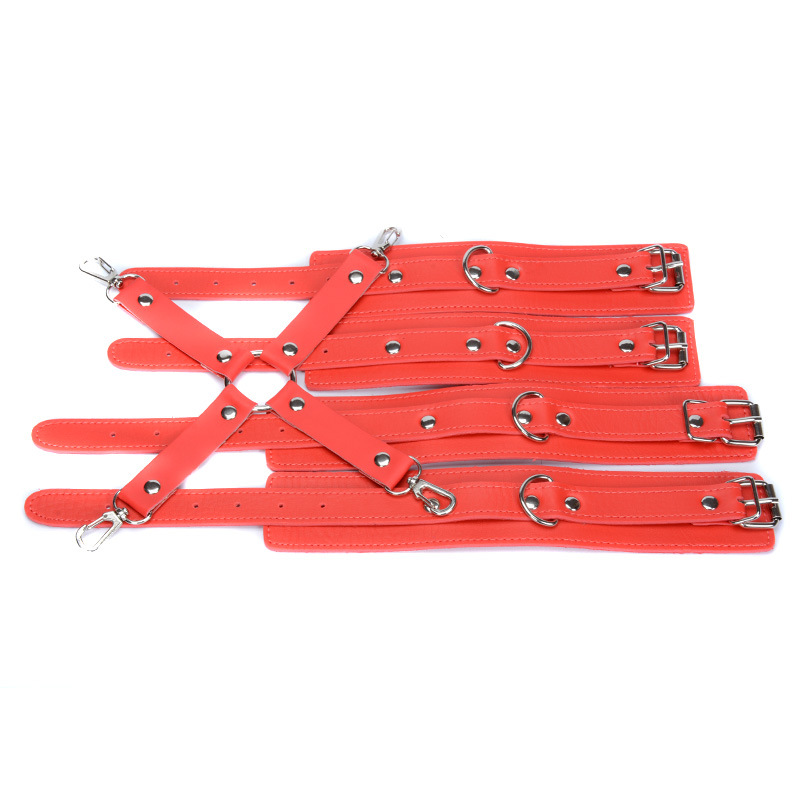 BDSM Sex Bondage Restraint Bondage Fetish Slave Handcuffs Ankle Cuffs For Couples | Red - Image 4