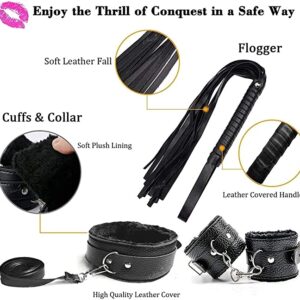 Beginners BDSM Restraints 14 Pcs Bondage Kit - Black