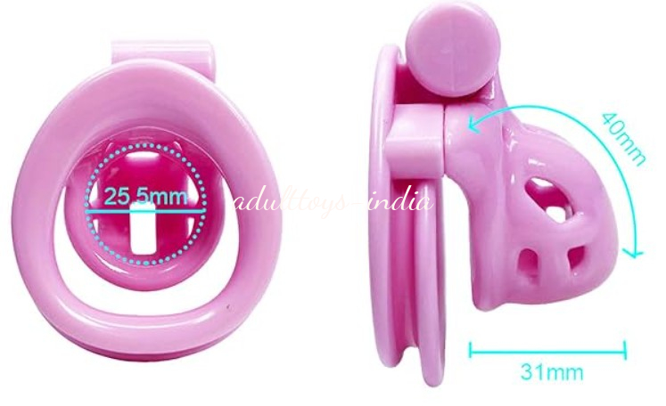 Super Mini Baby Penis Pink Male Chastity Cage Device - Image 4