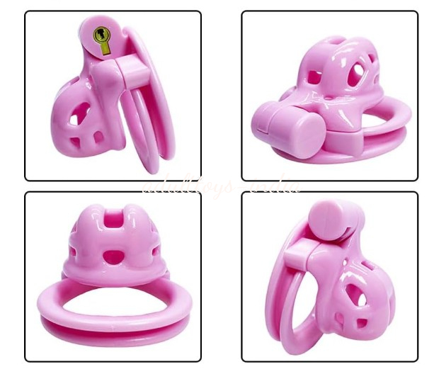 Super Mini Baby Penis Pink Male Chastity Cage Device - Image 2