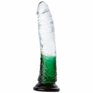 Green Colour Mixed Transparent Ball Free Jelly Dildos For Women