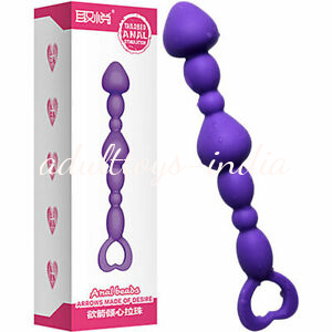 A Soft Silicone Anal Beads Butt Plug For Women