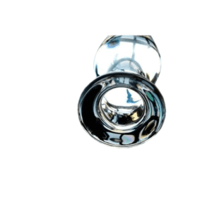 4 Inches Semi-Pointed Crystal Glass Butt Plug For Unisex