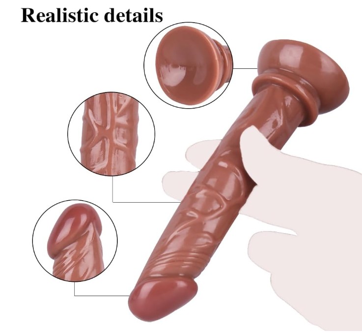 5.7 Inches Brown Mini Size Silicone Small Penis Anal Dildo With Strong Suction Cup Dildos For Beginners - Image 4