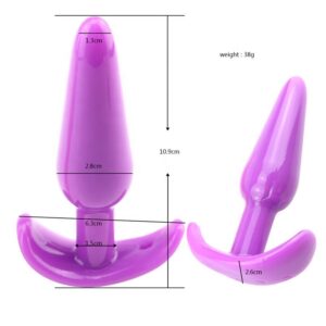 3 Piece Combo Anal Butt Plug -Purple