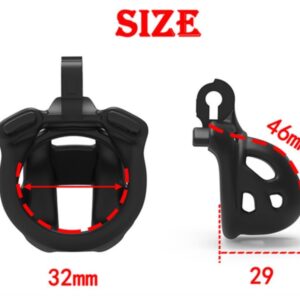 White Super Mini Cobra Double Cuff Chastity Cage Kit For Men