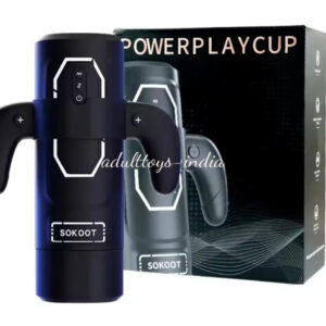 1 In 3 Automatic Power Play Male Masturbator Cup With 6 Thrusting and 3 Sucking And 9 Vibration Modes