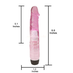 Jelly Pink Dildo Vibrator For Women