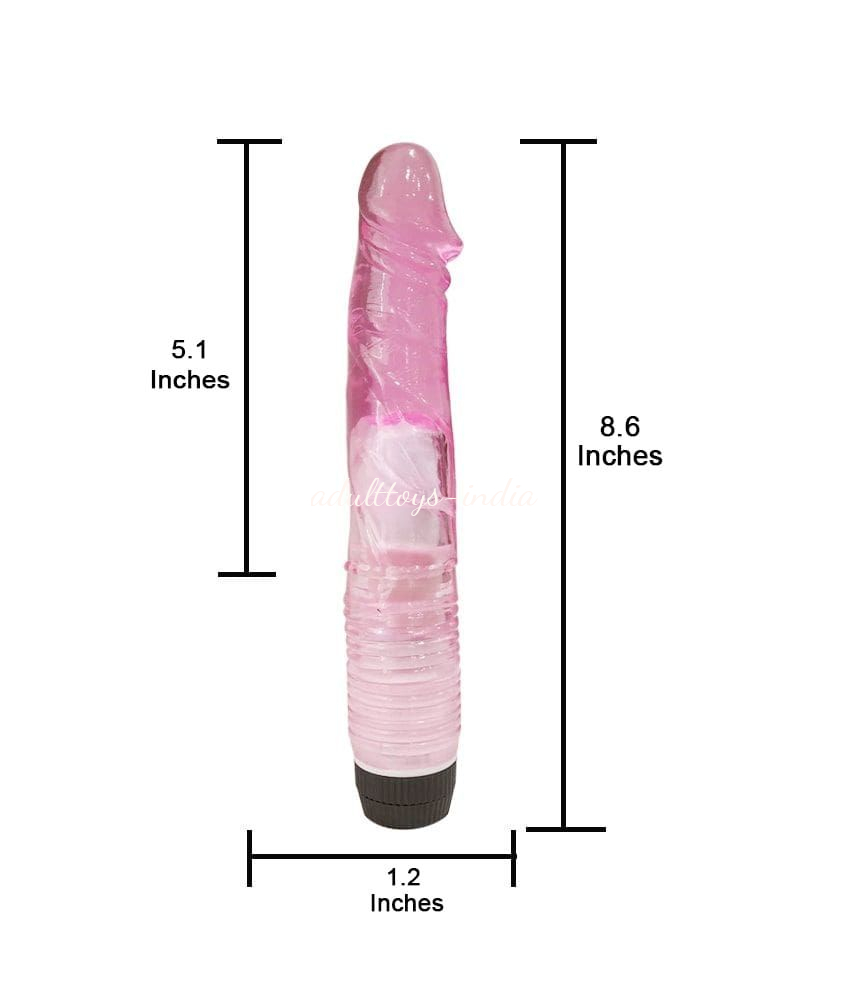 Jelly Pink Dildo Vibrator For Women - Image 4
