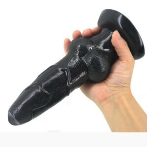 Large Wolf Knotted Realisitc Dog Animal Penis Dildo | Black