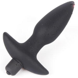 Black High Speed Vibrating Anal Butt Plug 5.5 Inches