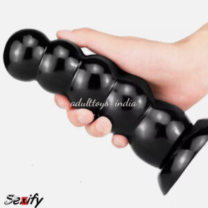 5 solid Balls Extra Large Big Size Black Anal Buttplug for Men Women