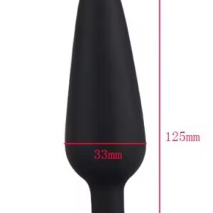 100% Safe Silicone Black Anal Buttplug-Large