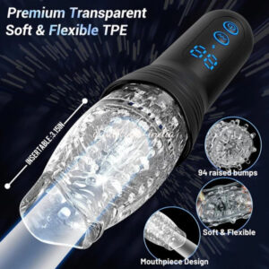 3 In 1 Automatic Thrusting Rotating Vibrating Electric Sex Toy for Men