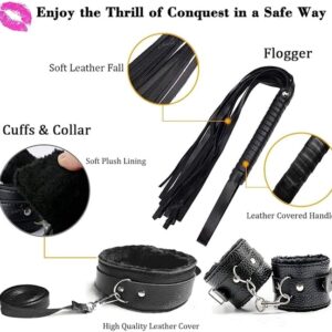 Black BDSM Restraints Sex Toys 15 Pcs Bondage Kit