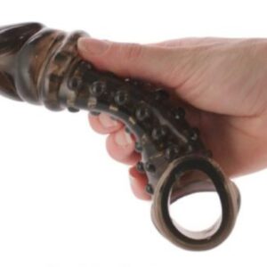 Black Dotted Cock Sleeve Extension For Men