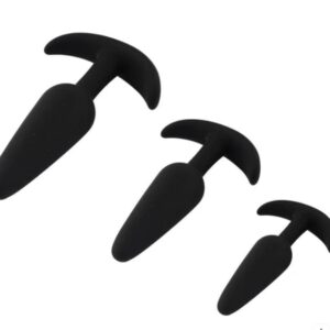 Black 3 Pieces Set Butt Plugs Training Set for Beginners India