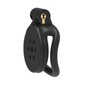 Premium Flat Gatling Chastity Cage Black