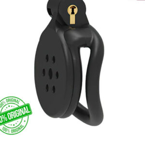 Premium Flat Gatling Chastity Cage Black