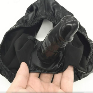 Black Panty With Internal Dildo Underwear