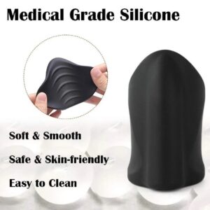 1 In 2 Cock Massage Training Handsfree Stroker Penis Vibrator Black