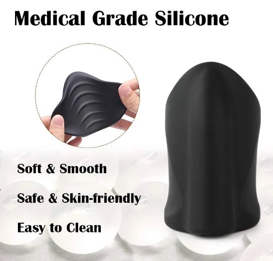 1 In 2 Cock Massage Training Handsfree Stroker Penis Vibrator Black - Image 5