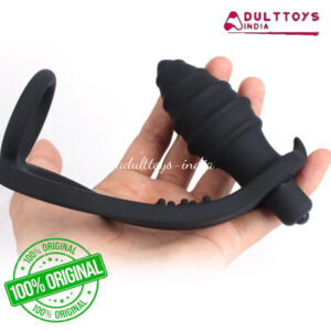 10 Speed Prostate Massager Black Vibrating Anal Plug