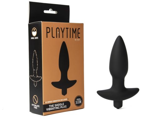 Black High Speed Vibrating Anal Butt Plug 5.5 Inches