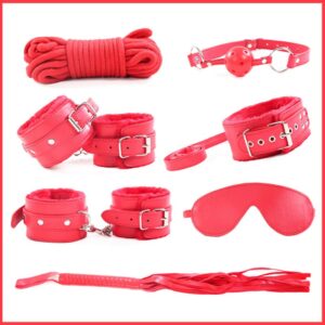 BDSM Sex Toys 7 Pieces Kit-RED